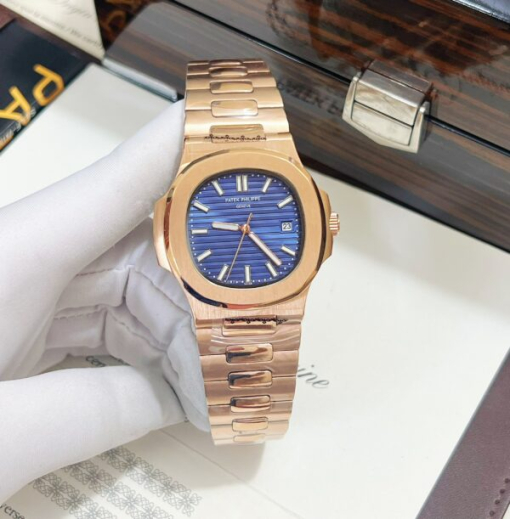 Custom Patek Philippe Nautilus 5711 Rose Gold Blue Dial - Asian Patek 13 - Image 2