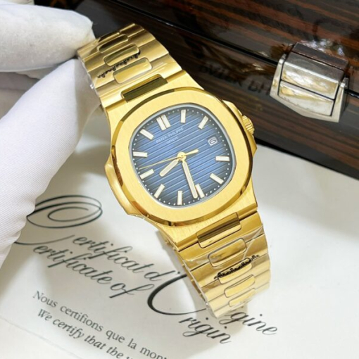 Custom Patek Philippe Nautilus 5711 Yellow Gold Blue Dial - Asian Patek 12