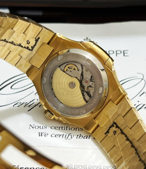 Custom Patek Philippe Nautilus 5711 Yellow Gold Black Dial - Asian Patek 11 - Image 5