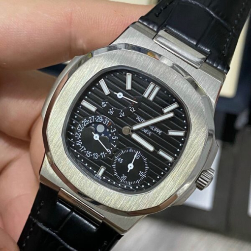 Custom Patek Philippe Nautilus 5712 Black Dial - Asian Patek 89 - Image 4