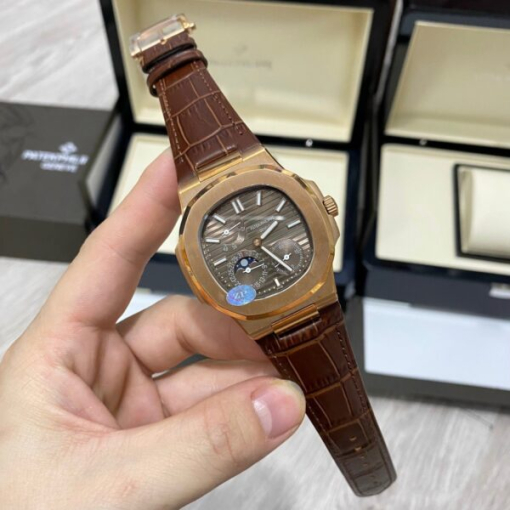 Custom Patek Philippe Nautilus 5712 Rose Gold Grey Dial - Asian Patek 87 - Image 3