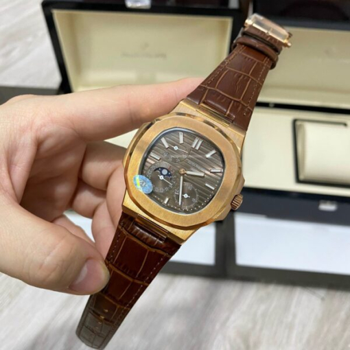 Custom Patek Philippe Nautilus 5712 Rose Gold Grey Dial - Asian Patek 87 - Image 2