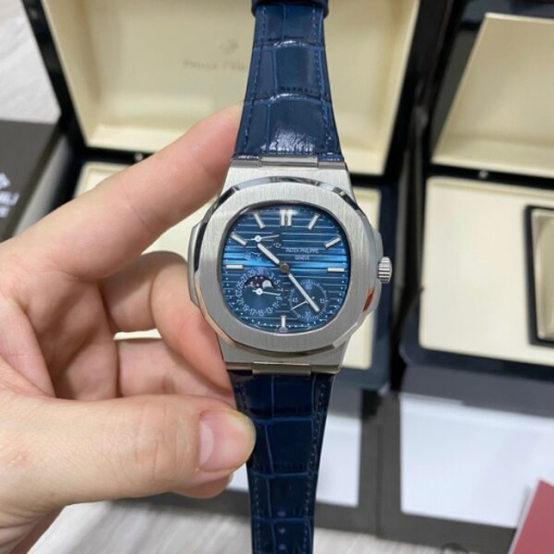 Custom Patek Philippe Nautilus 5712 Blue Dial - Asian Patek 90