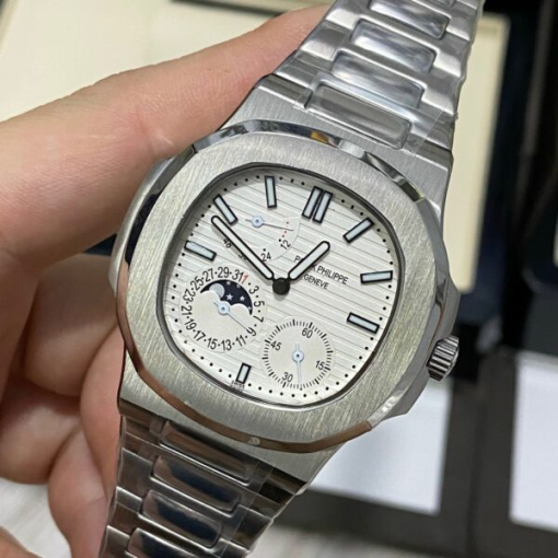 Custom Patek Philippe Nautilus 5712 White Dial - Asian Patek 95