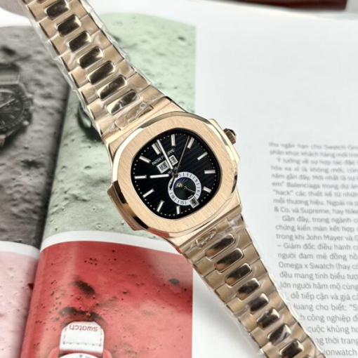 Custom Patek Philippe Nautilus 5726 Rose Gold Black Dial - Asian Patek 65 - Image 2