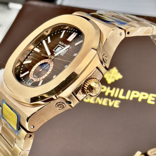 Custom Patek Philippe Nautilus 5726 Rose Gold Chocolate Dial - Asian Patek 64 - Image 2