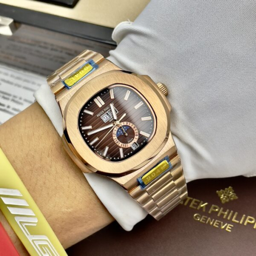 Custom Patek Philippe Nautilus 5726 Rose Gold Chocolate Dial - Asian Patek 64 - Image 5