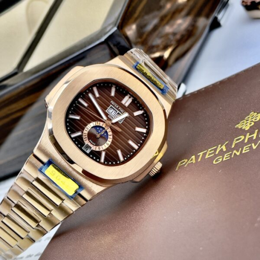 Custom Patek Philippe Nautilus 5726 Rose Gold Chocolate Dial - Asian Patek 64 - Image 4