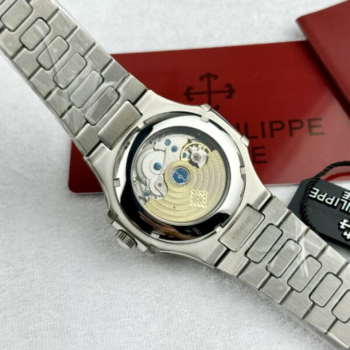 Custom Patek Philippe Nautilus 5726 White Dial Baguette Bezel - Asian Patek 59 - Image 5