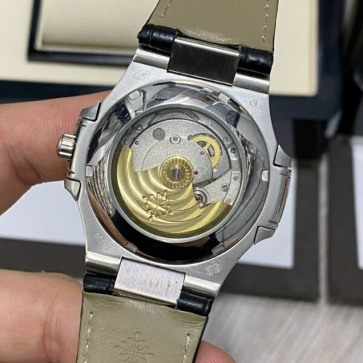 Custom Patek Philippe Nautilus 5740 Black Dial Diamonds Bezel - Asian Patek 77 - Image 5