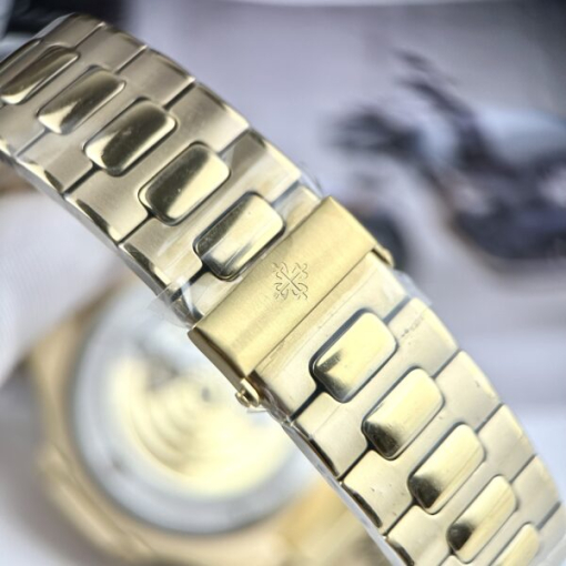 Custom Patek Philippe Nautilus 5740 Yellow Gold Chocolate Dial Bezel - Asian Patek 79 - Image 8