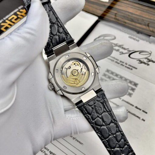 Custom Patek Philippe Nautilus 5711 Black Dial Rhinestones - Asian Patek 18 - Image 7