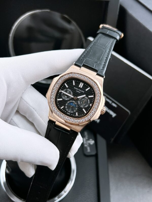 Custom Patek Philippe Nautilus 5740 Black Dial Diamonds Bezel - Asian Patek 69 - Image 2