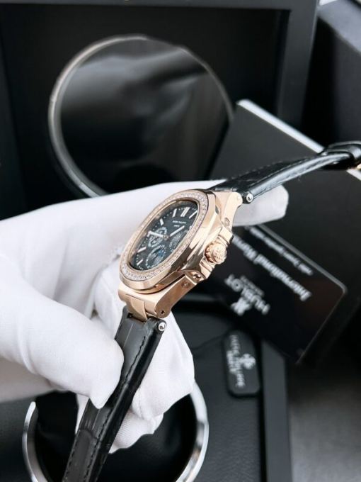 Custom Patek Philippe Nautilus 5740 Black Dial Diamonds Bezel - Asian Patek 69 - Image 3