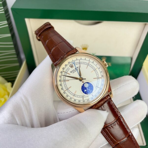 Custom Rolex Cellini Sun Moon Calendar White Dial - Asian Rolex 171