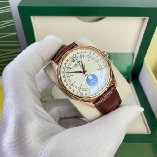 Custom Rolex Cellini Sun Moon Calendar White Dial - Asian Rolex 171 - Image 3