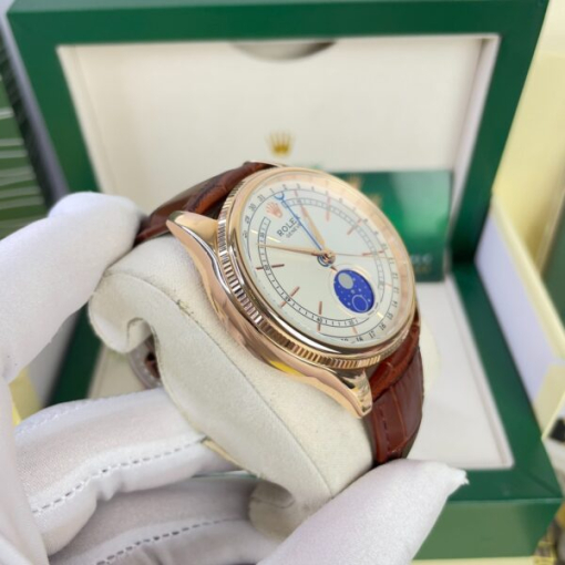 Custom Rolex Cellini Sun Moon Calendar White Dial - Asian Rolex 171 - Image 4