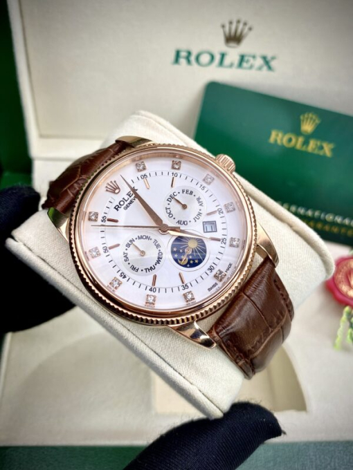 Custom Rolex Cellini Sun Moon Calendar White Dial - Asian Rolex 172 - Image 2