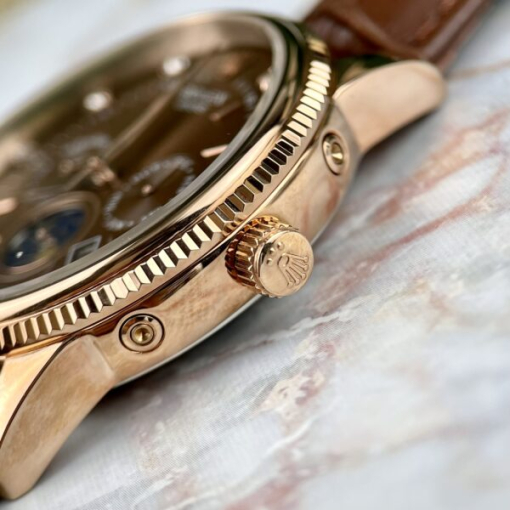 Custom Rolex Cellini Sun Moon Calendar Chocolate Dial - Asian Rolex 173 - Image 5