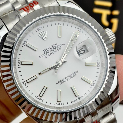 Custom Rolex DateJust White Dial - Asian Rolex 54 - Image 4