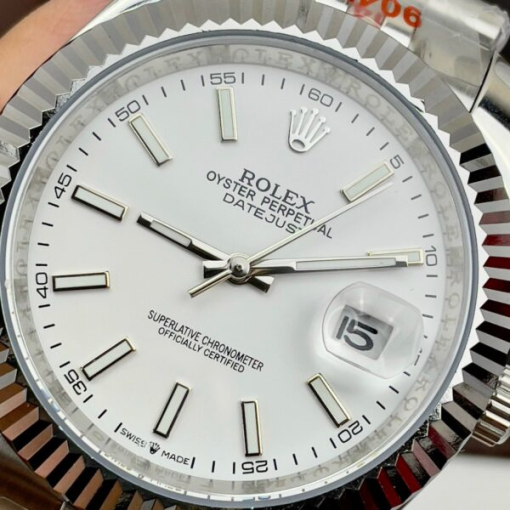 Custom Rolex DateJust White Dial - Asian Rolex 54 - Image 5