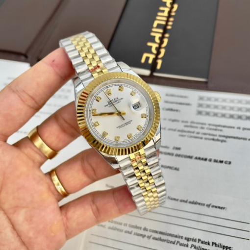 Custom Rolex DateJust Demi White Dial - Asian Rolex 66 - Image 3