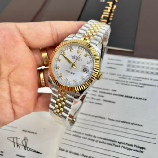 Custom Rolex DateJust Demi White Dial - Asian Rolex 66 - Image 2