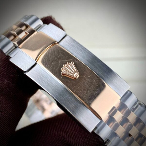 Custom Rolex DateJust Demi Chocolate Dial Diamonds Bezel - Asian Rolex 72 - Image 8