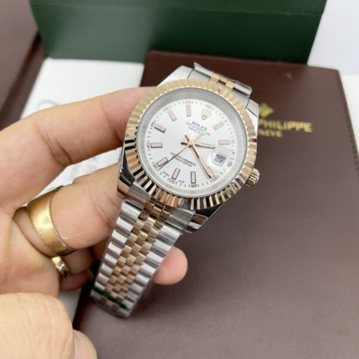 Custom Rolex DateJust Demi White Dial - Asian Rolex 59 - Image 4