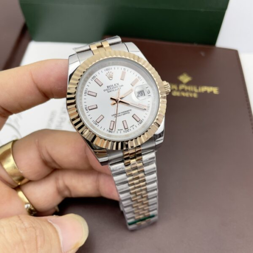 Custom Rolex DateJust Demi White Dial - Asian Rolex 59 - Image 3