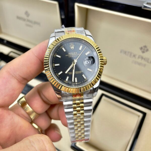 Custom Rolex DateJust Demi Black Dial - Asian Rolex 64