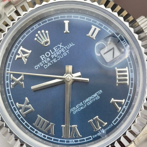 Custom Rolex DateJust Roman Numerals Blue Dial - Asian Rolex 55 - Image 3