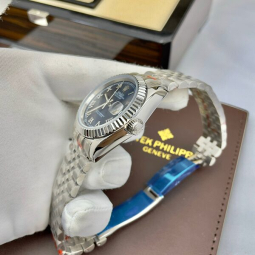 Custom Rolex DateJust Roman Numerals Blue Dial - Asian Rolex 55 - Image 5