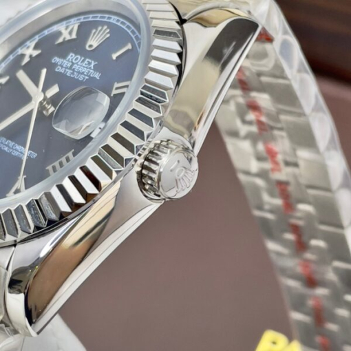 Custom Rolex DateJust Roman Numerals Blue Dial - Asian Rolex 55 - Image 4