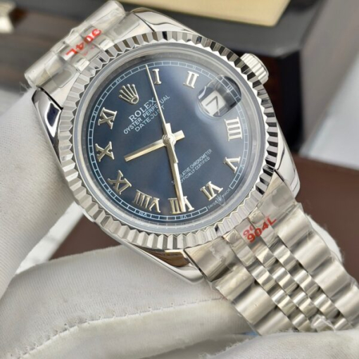 Custom Rolex DateJust Roman Numerals Blue Dial - Asian Rolex 55