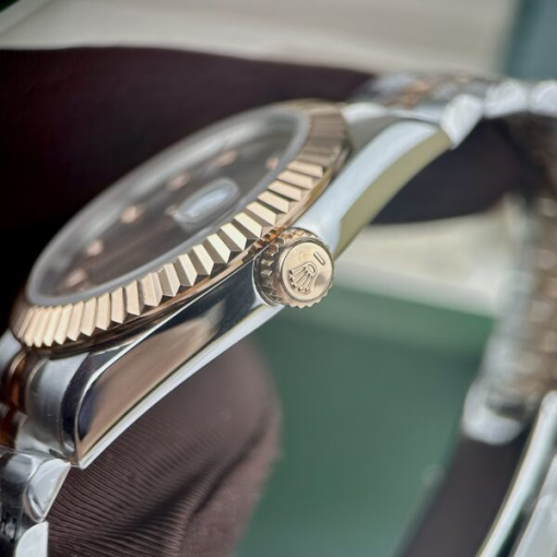 Custom Rolex DateJust Demi Chocolate Dial - Asian Rolex 56 - Image 5