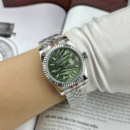 Custom Rolex DateJust Palm Motif Green Dial - Asian Rolex 62 - Image 3