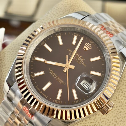 Custom Rolex DateJust Demi Chocolate Dial - Asian Rolex 60 - Image 2