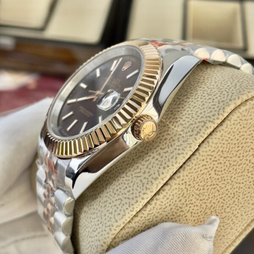 Custom Rolex DateJust Demi Chocolate Dial - Asian Rolex 60 - Image 5