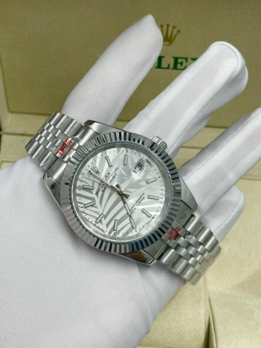 Custom Rolex DateJust Palm Leaf Grey Dial - Asian Rolex 53 - Image 3