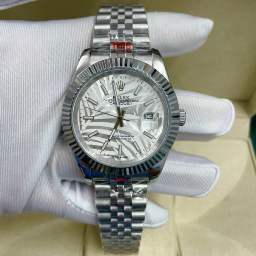 Custom Rolex DateJust Palm Leaf Grey Dial - Asian Rolex 53