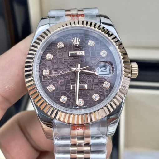 Custom Rolex DateJust Demi Chocolate Computer Dial - Asian Rolex 79