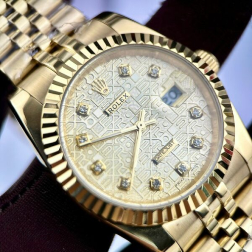 Custom Rolex DateJust Yellow Gold Champagne Computer Dial - Asian Rolex 78 - Image 2