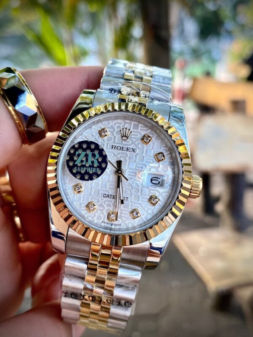 Custom Rolex DateJust Demi White Computer Dial - Asian Rolex 77