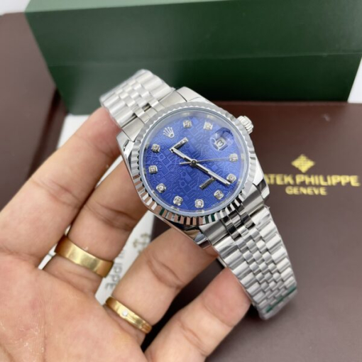 Custom Rolex DateJust Blue Computer Dial - Asian Rolex 74 - Image 2