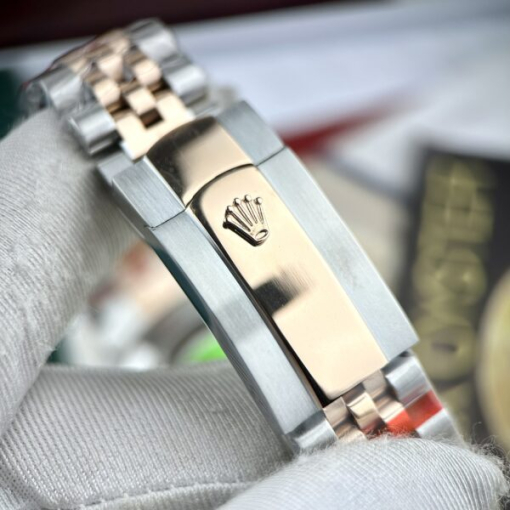 Custom Rolex DateJust Demi Grey Dial Diamonds Bezel - Asian Rolex 88 - Image 5