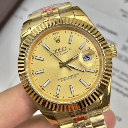 Custom Rolex DateJust Yellow Gold Champagne Dial - Asian Rolex 84 - Image 2