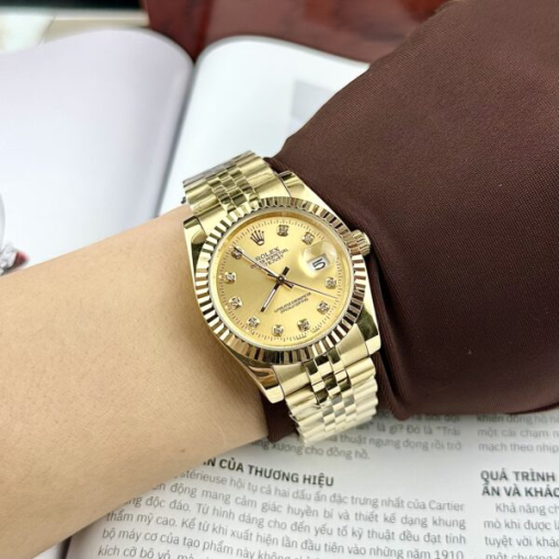 Custom Rolex DateJust Yellow Gold Champagne Dial - Asian Rolex 82 - Image 4