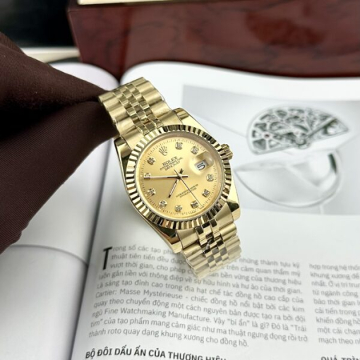 Custom Rolex DateJust Yellow Gold Champagne Dial - Asian Rolex 82 - Image 3