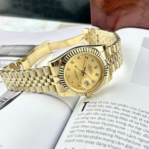 Custom Rolex DateJust Yellow Gold Champagne Dial - Asian Rolex 82